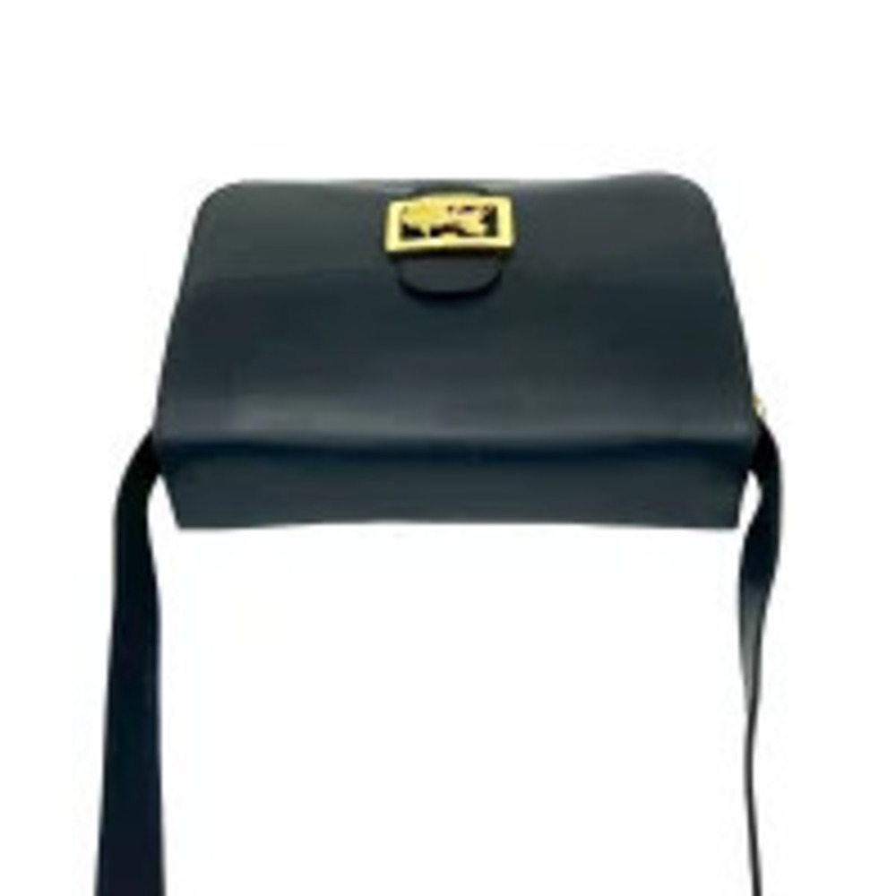 CELINE Calf Leather Shoulder Bag Pochette Sacoche Carriage Navy Blue - Picture 4 of 10